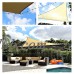 Triangle Sun Shade Sail 12 x 12 x 12 Ft UV Block Fabric Beige Tan   